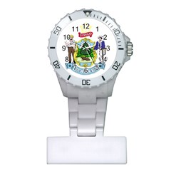 Great Seal Of The State Of Maine Plastic Nurses Watch by abbeyz71