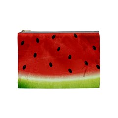 Juicy Paint Texture Watermelon Red And Green Watercolor Cosmetic Bag (medium) by genx