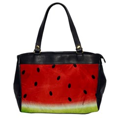 Juicy Paint Texture Watermelon Red And Green Watercolor Oversize Office Handbag by genx