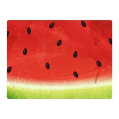 Juicy Paint Texture Watermelon Red And Green Watercolor Double Sided Flano Blanket (mini)  by genx