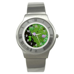 Lily Pond Stainless Steel Watch by okhismakingart