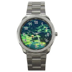 Lily Pond Ii Sport Metal Watch by okhismakingart