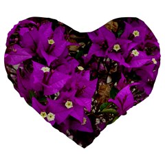 Bougainvillea  Large 19  Premium Heart Shape Cushions by okhismakingart