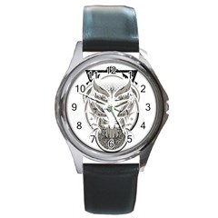 Owl Round Metal Watch