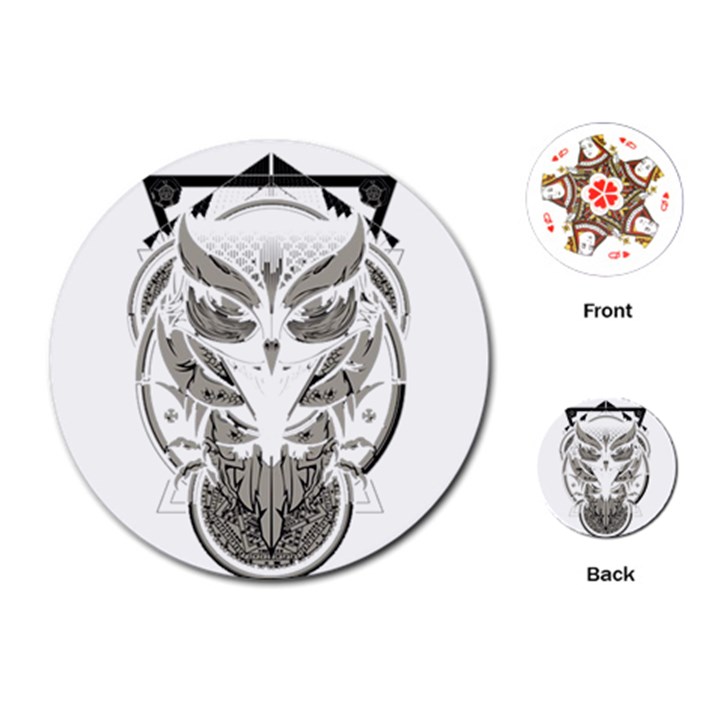 Owl Playing Cards (Round)