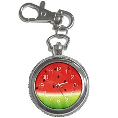 Juicy Paint Texture Watermelon Red And Green Watercolor Key Chain Watches by genx