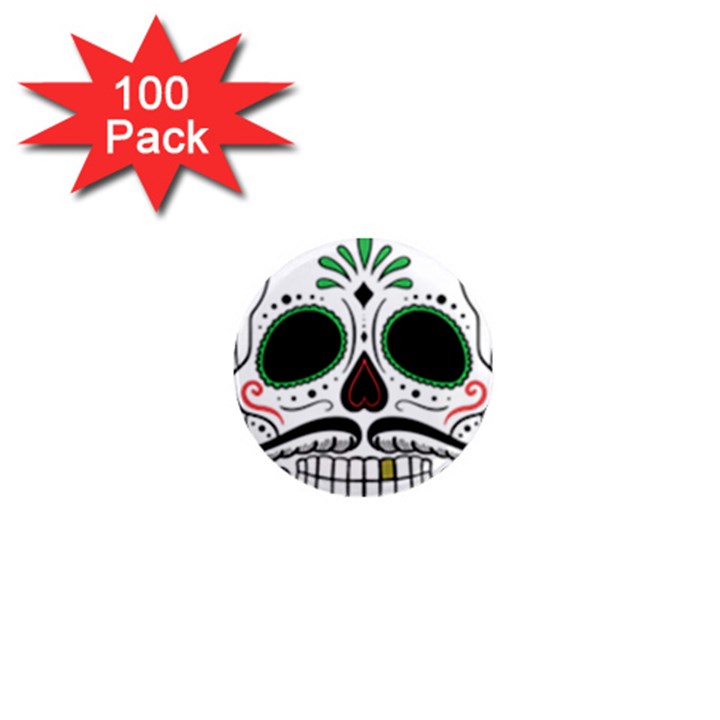 Day Of The Dead Skull Sugar Skull 1  Mini Magnets (100 pack) 
