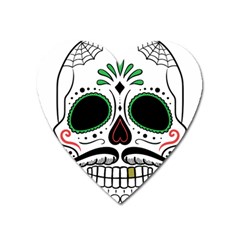 Day Of The Dead Skull Sugar Skull Heart Magnet