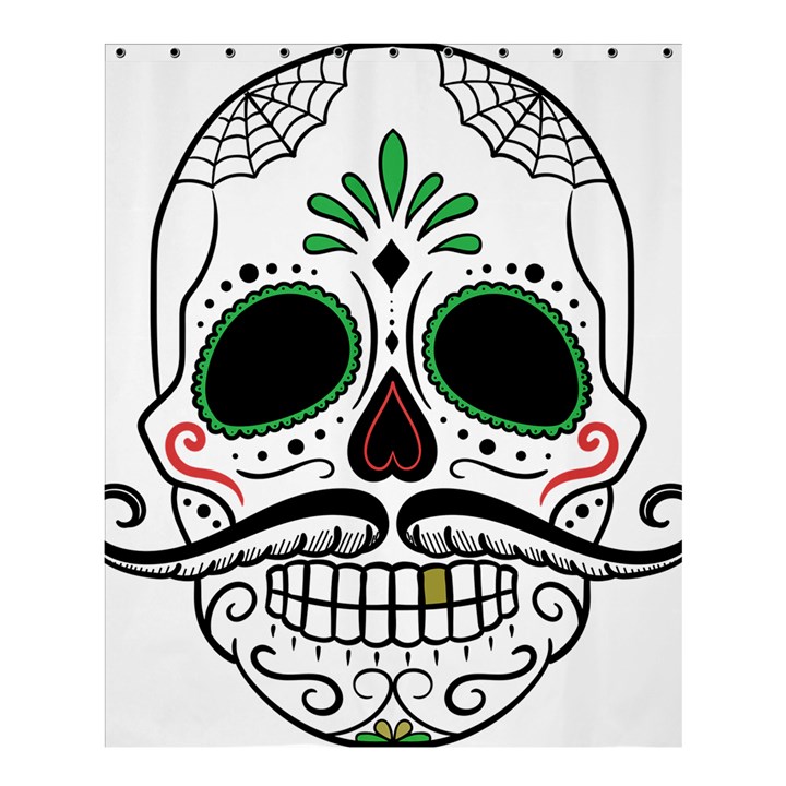 Day Of The Dead Skull Sugar Skull Shower Curtain 60  x 72  (Medium) 