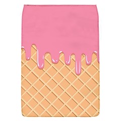 Ice Cream Pink Melting Background With Beige Cone Removable Flap Cover (s)