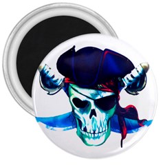 Skull Pirates Symbol Skeleton 3  Magnets