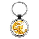 Chinese Dragon Golden Key Chains (Round)  Front