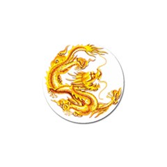 Chinese Dragon Golden Golf Ball Marker