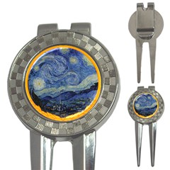 The Starry Night Starry Night Over The Rhne Pain 3-in-1 Golf Divots