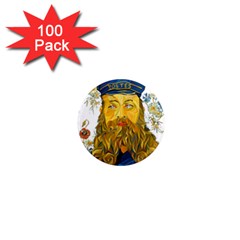 Vincent Van Gogh Cartoon Beard Illustration Bearde 1  Mini Magnets (100 Pack)  by Sudhe