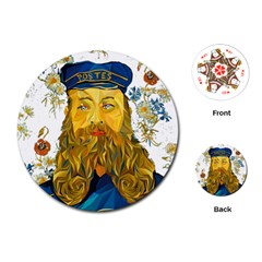 Vincent Van Gogh Cartoon Beard Illustration Bearde Playing Cards (round)