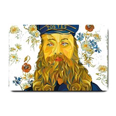 Vincent Van Gogh Cartoon Beard Illustration Bearde Small Doormat  by Sudhe