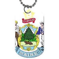 Coat Of Arms Of Maine Dog Tag (one Side) by abbeyz71