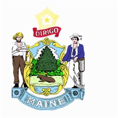 Coat Of Arms Of Maine Large Garden Flag (two Sides) by abbeyz71