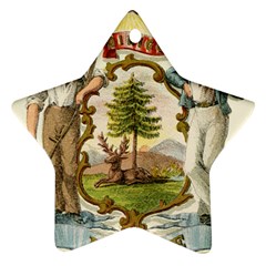 Historic Maine State Coat Of Arms, 1876 Ornament (star) by abbeyz71