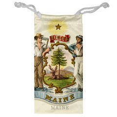 Historic Maine State Coat Of Arms, 1876 Jewelry Bag by abbeyz71