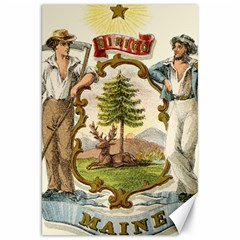 Historic Maine State Coat Of Arms, 1876 Canvas 20  X 30  by abbeyz71