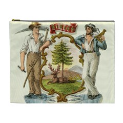 Historic Maine State Coat Of Arms, 1876 Cosmetic Bag (xl) by abbeyz71