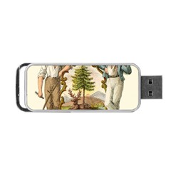 Historic Maine State Coat Of Arms, 1876 Portable Usb Flash (two Sides) by abbeyz71