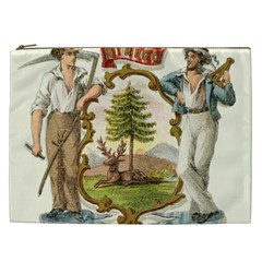 Historic Maine State Coat Of Arms, 1876 Cosmetic Bag (xxl)