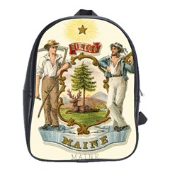 Historic Maine State Coat Of Arms, 1876 School Bag (xl) by abbeyz71