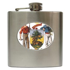 Maine State Coat Of Arms (str?hl), 1899 Hip Flask (6 Oz) by abbeyz71