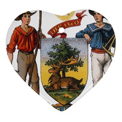 Maine State Coat Of Arms (str?hl), 1899 Heart Ornament (two Sides) by abbeyz71