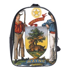 Maine State Coat Of Arms (str?hl), 1899 School Bag (large) by abbeyz71