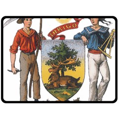 Maine State Coat Of Arms (str?hl), 1899 Double Sided Fleece Blanket (large)  by abbeyz71