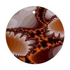 Fractal Pattern Shades Of Brown Ornament (round)