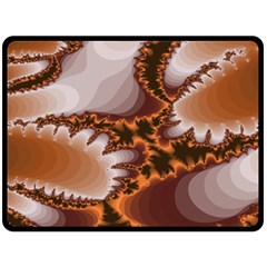 Fractal Pattern Shades Of Brown Fleece Blanket (large)  by Pakrebo