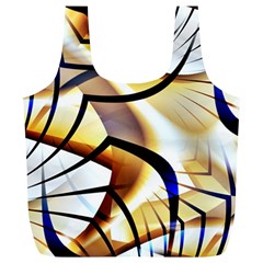 Pattern Fractal Gold Pointed Full Print Recycle Bag (xl) by Pakrebo