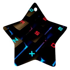 Keyboard Gamer Computer Technology Star Ornament (two Sides) by Pakrebo