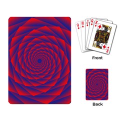 Fractal Rose Blue Red Playing Cards Single Design by Pakrebo