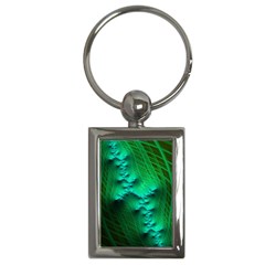 Fractal Maths Design Backdrop Key Chains (rectangle) 