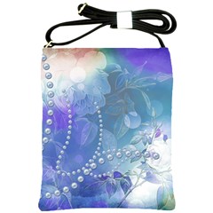 Wonderful Floral Design With Pearls Shoulder Sling Bag by FantasyWorld7