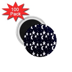 Starry Night Cartoon Print Pattern 1 75  Magnets (100 Pack)  by dflcprintsclothing