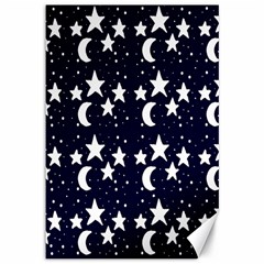 Starry Night Cartoon Print Pattern Canvas 12  X 18  by dflcprintsclothing