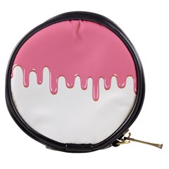 Ice Cream Pink Melting Background Bubble Gum Mini Makeup Bag by genx