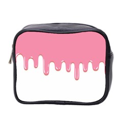 Ice Cream Pink Melting Background Bubble Gum Mini Toiletries Bag (two Sides) by genx