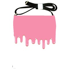 Ice Cream Pink Melting Background Bubble Gum Shoulder Sling Bag by genx