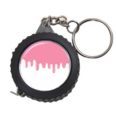 Ice Cream Pink Melting Background Bubble Gum Measuring Tape by genx