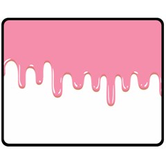 Ice Cream Pink Melting Background Bubble Gum Fleece Blanket (medium) by genx