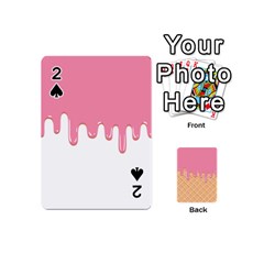 Ice Cream Pink Melting Background Bubble Gum Playing Cards 54 (mini)