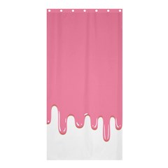 Ice Cream Pink Melting Background Bubble Gum Shower Curtain 36  X 72  (stall) by genx